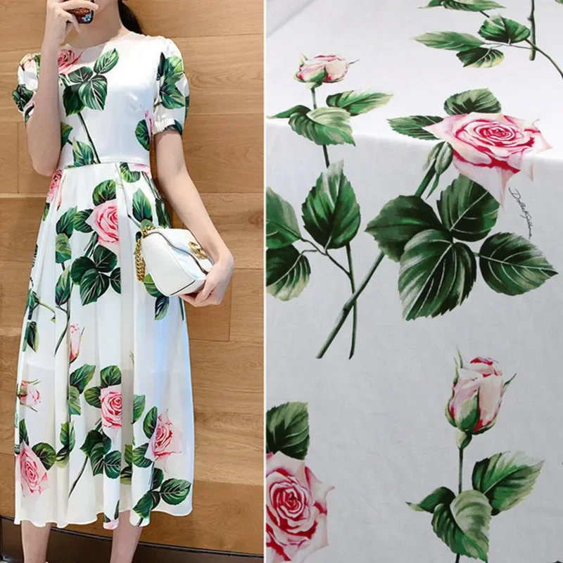 

Spring and summer new products rose letter cotton printed fabric parent-child dress fabric clothes fabric diy handmade cloth