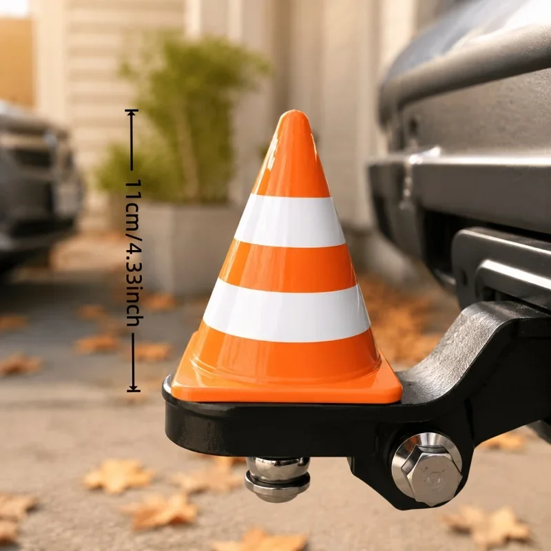 1pcs Traffic Cone Towing Hitch Cover Universal Fit 50mm Tow Ball SUV Truck Trailer Easy Install Anti Dirt Guard Protector