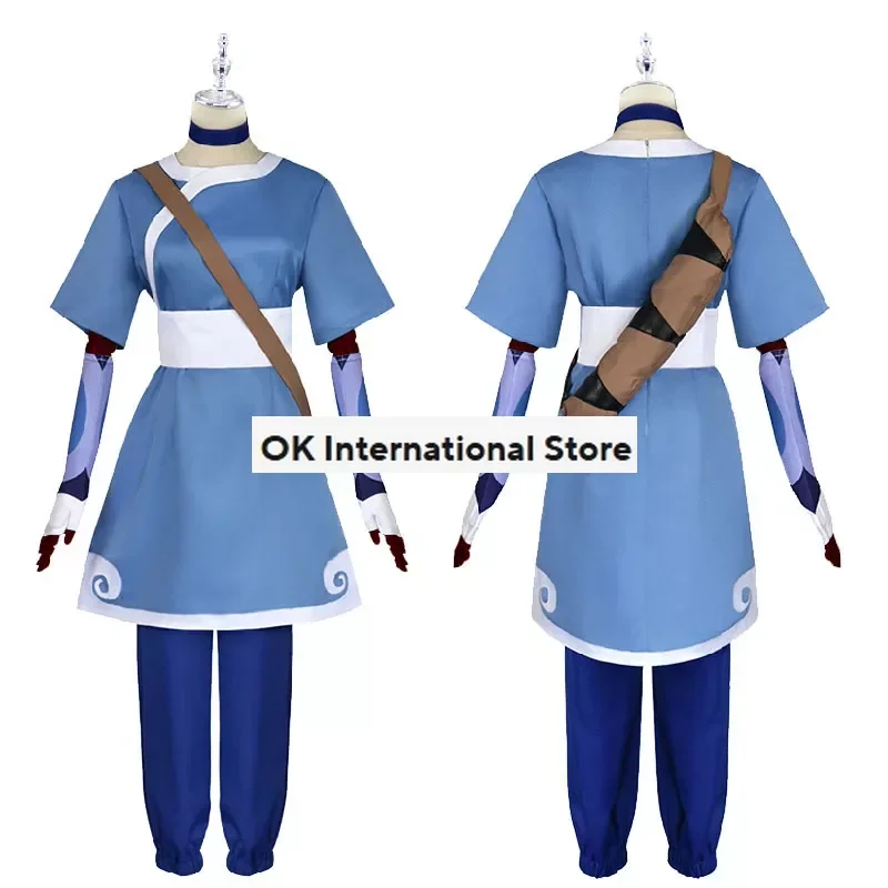 Costume de Cosplay du Film Anime Avatar: le Dernier Maître de l'Air Katara, Ensemble Uniforme Avatar Aang, Vêtements d'Halloween pour Homme et Femme