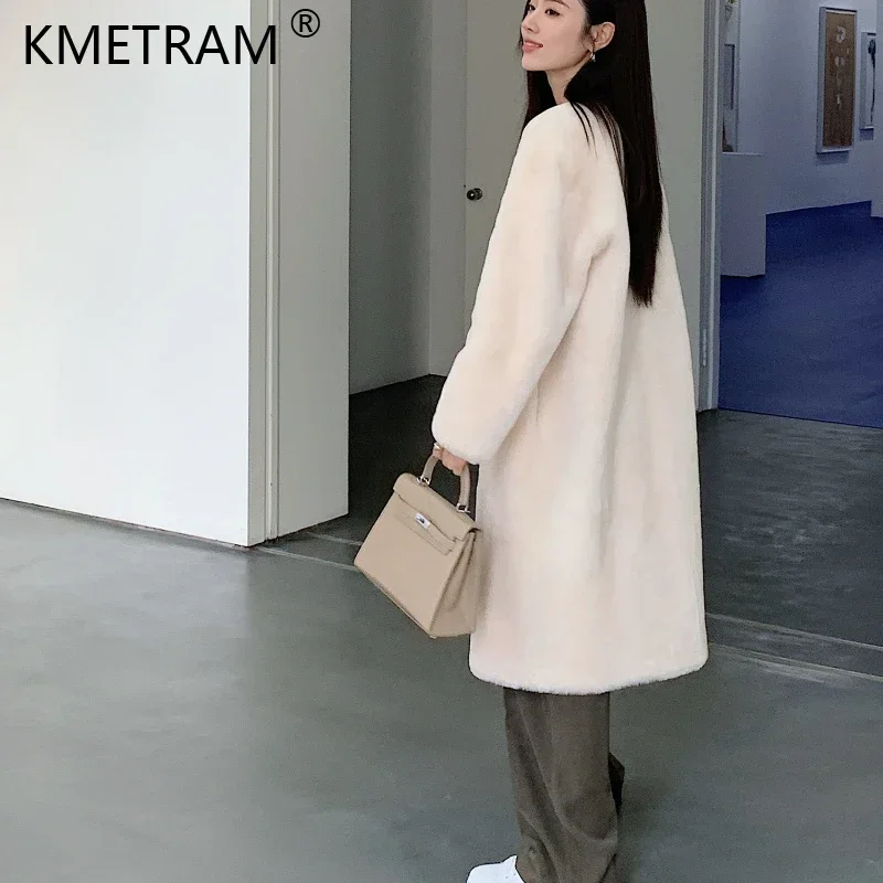 Top Quality Natural Merino Sheep Fur Jackets for Women 2024 Real Fur Coat Straight Long Lamb Fur Coats Chaquetas Para Mujeres