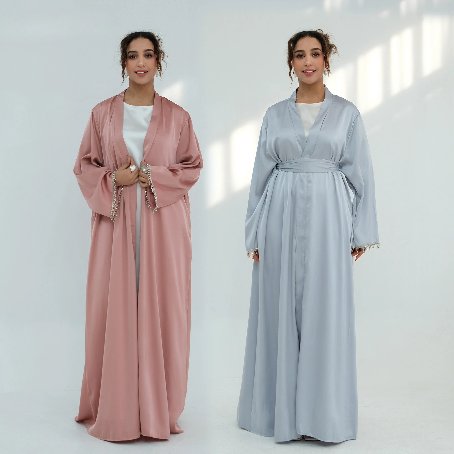 

Eid Women Abaya Diamond Cardigan Open Dress Muslim Jalabiya Ramadan Vestidos Largos Party Caftan Arab Long Robe MoroccoKaftan