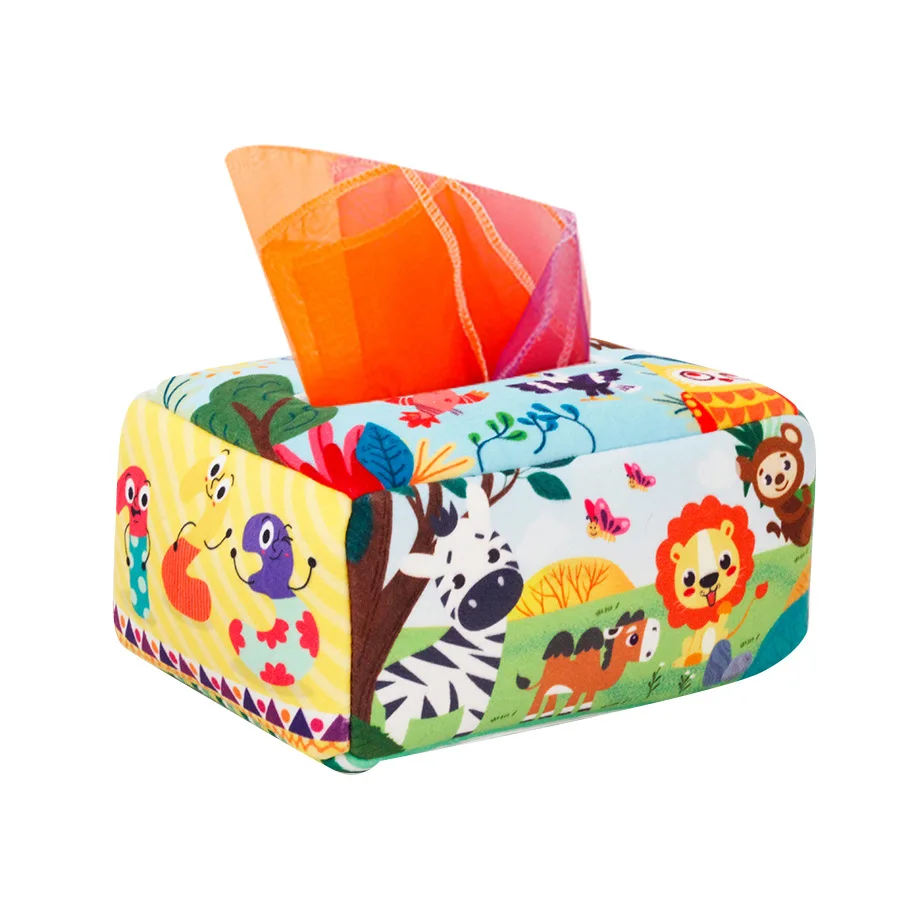 Bebê não pode rasgar caixa de tecido, brinquedo de papel, bebê de 0-1 ano, aprender a desenhar caixa de tecido, exercício, livro de pano de educação precoce