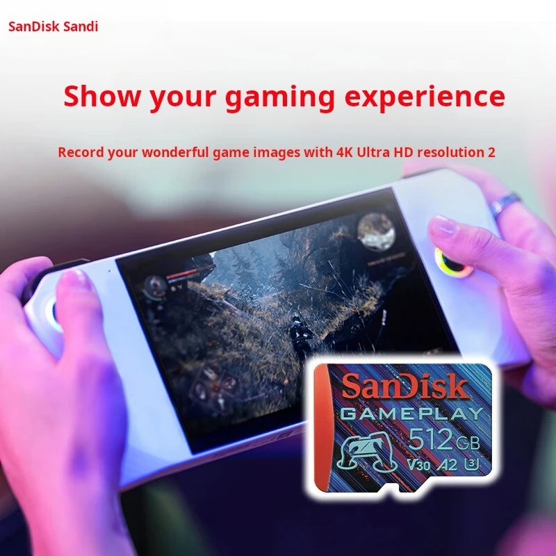 

SanDisk 512GB TF (MicroSD) Memory Card, A2 U3 V30 4K, Read Speed 190MB/s, Dedicated for Game Consoles & Handheld Game Devices