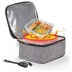 Mini Portable Oven, USB Food Heating Bag for Office, Home, Car, Truck, Heated Lunch Box, Oxford Cloth, 5V