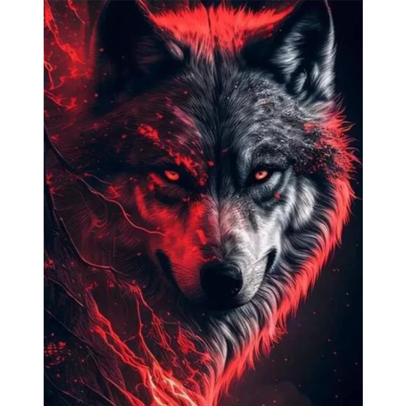 AB Diamond cross stitch Painted The Wolf King 5D DIY Diamond embroidery rhinestone painting Diamond Painting