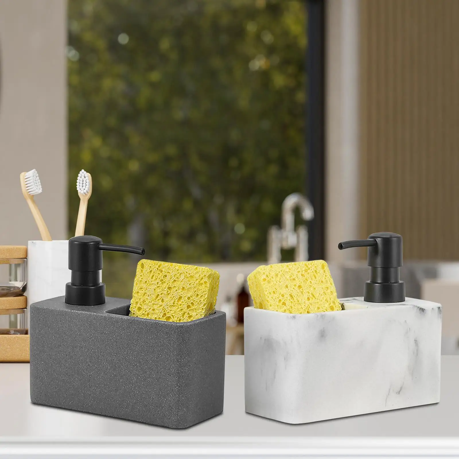 

Soap Dispenser Sponge Holder Scrubbers Multifunctional Accessories Practical