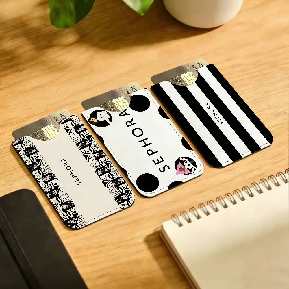 Beauty Retailer S-Sephora Card Protect Credit Bank Card Holder Case Slim Wallet Protector for Men Travel Shopping