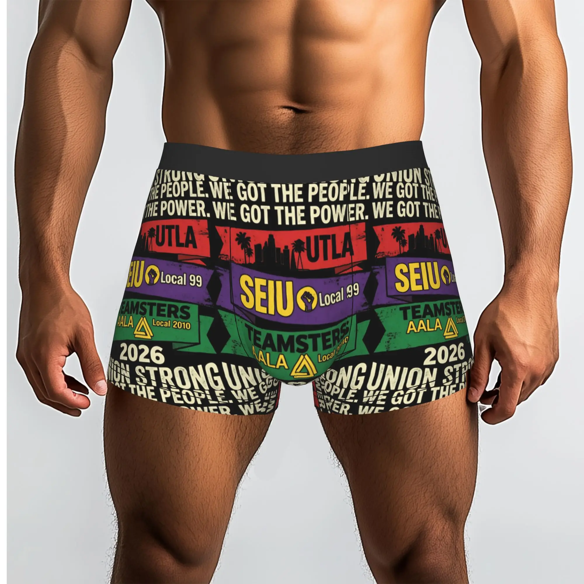 

UTLA SEIU AALA We Got The People Labor Movement Underpants Homme Panties Male Underwear Ventilate Shorts Boxer Briefs
