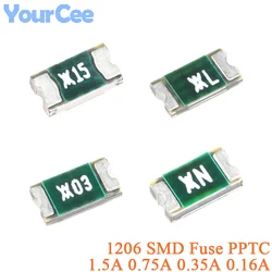 100pcs/5pcs nanoSMDC SMD Resettable Fuse 1206 SMT Fuse PPTC 1.5A 0.75A 0.35A 6V 0.16A 48V Self Recovery Fuse