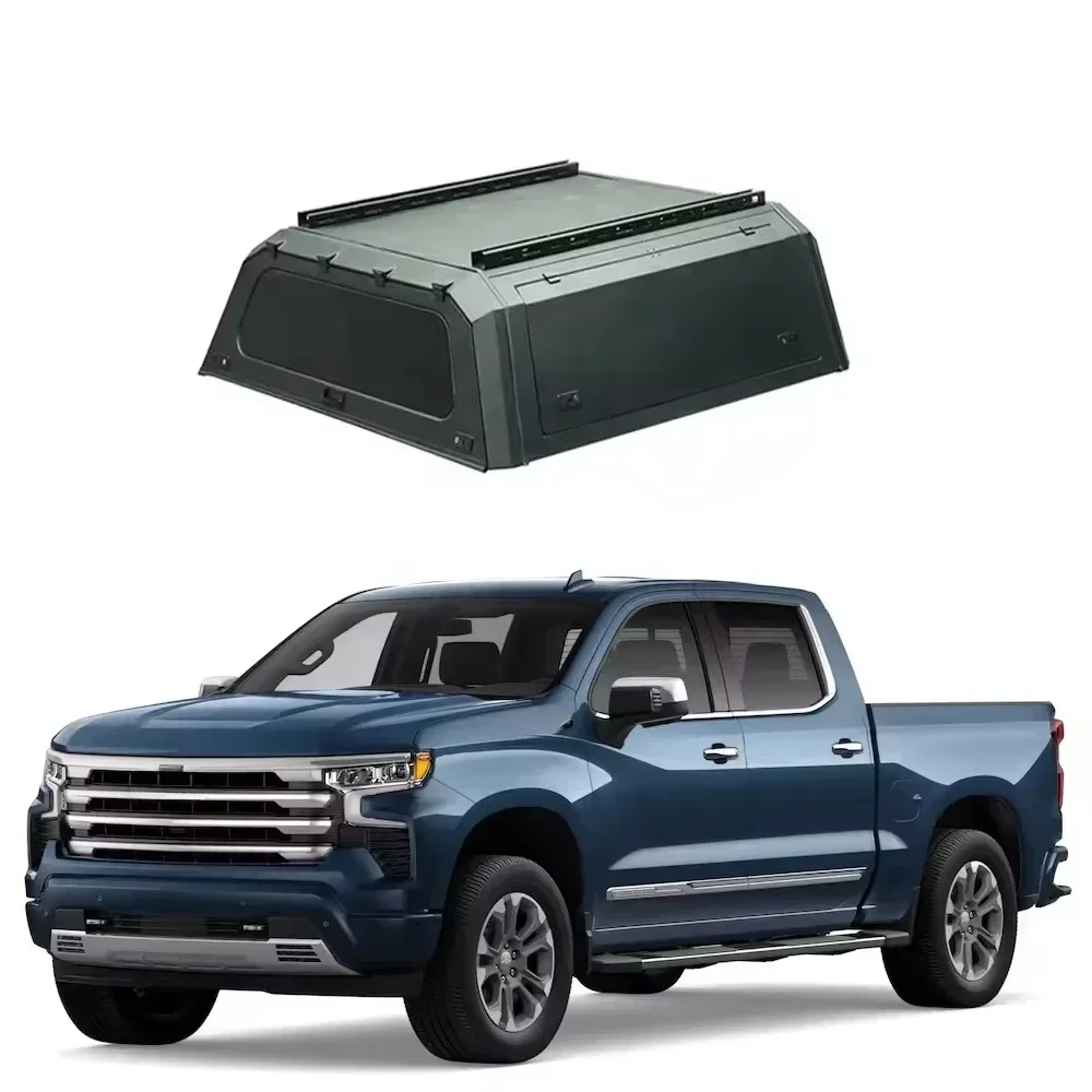 STLFHard Type Aluminum Alloy Topper Camper Pickup Tonneau Cover 4x4 Pickup Truck Canopy For Chevrolet Chevy Silverado 1500/Color