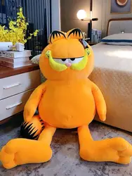 40-120CM Big Size Garfield Fat Angry Cat Garfield Plush Toy Animal Lazy Foolishly Tiger Skin Simulation Ugly Cat Stuffed Doll