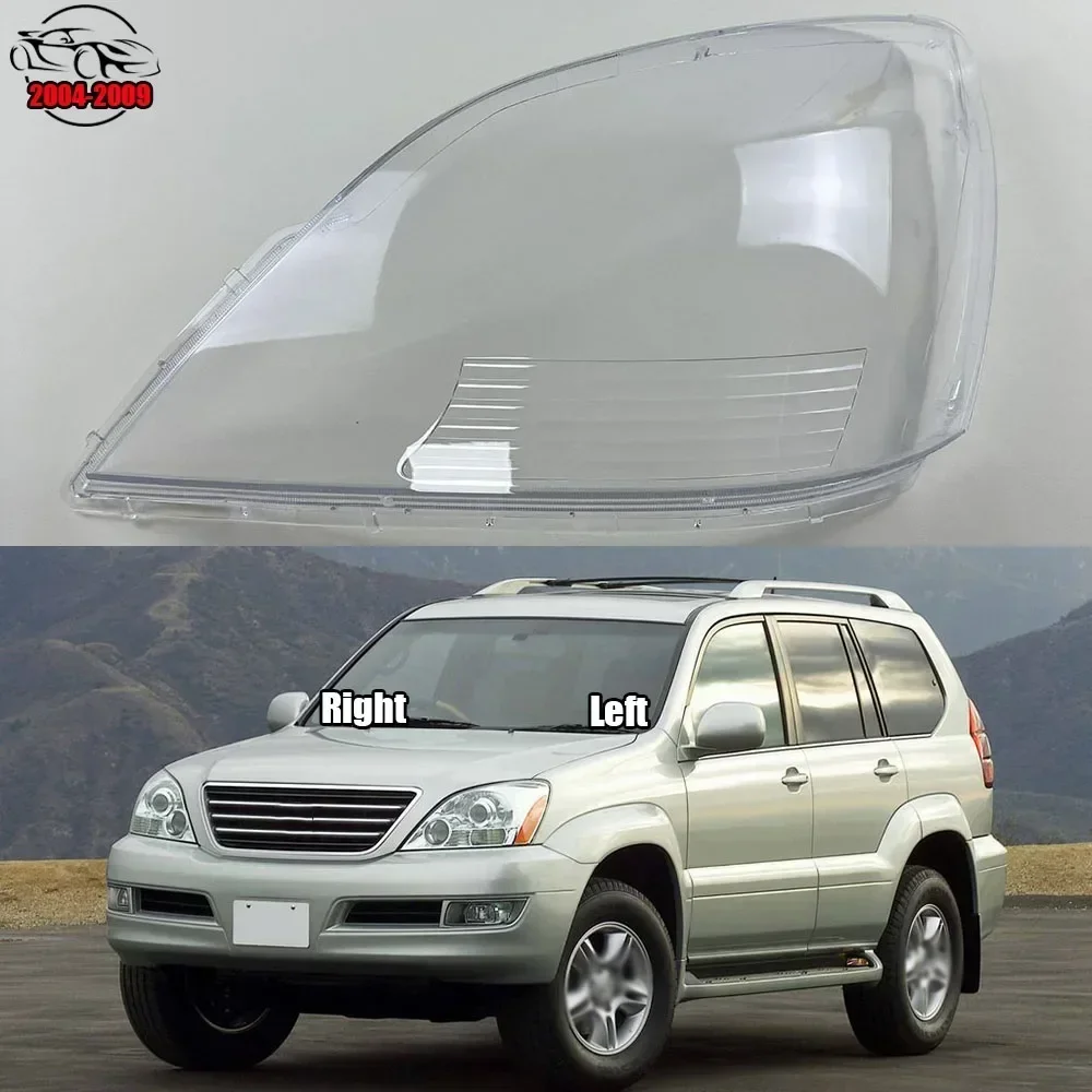 

For Lexus GX270 GX400 GX460 GX470 2004-2009 Headlights Shade Transparent Mask Cover Lens Lampshdade Headlamp Shell Plexiglass