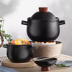 Casserole Stew Pot Ceramic Cookware Soup Cooking Pot Gas Stove High Temperature Resistant cooking Pans For Gas Kitchen Crock Pot