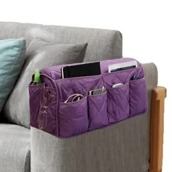 Sofa Side Organizer Caddy 14 Pockets Sofa Armrest Organizers  Proof for Remote Control Book Tablet