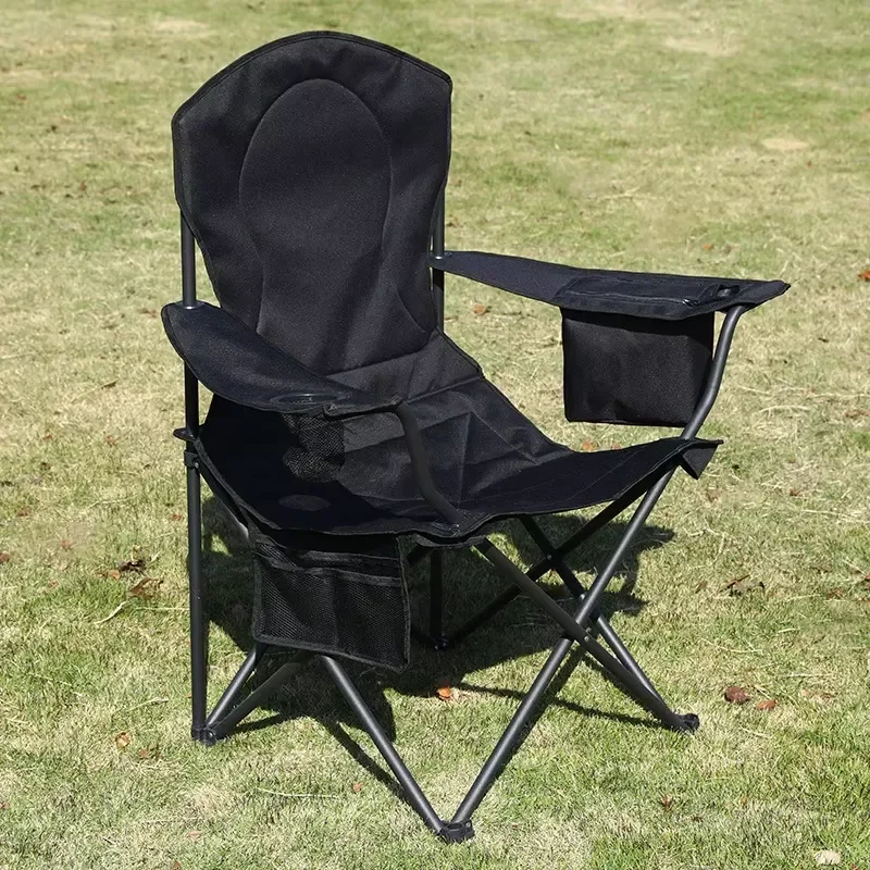 Portable Cotton Thickened Folding Chair for Outdoor Camping Beach Fishing Leisure with Storage Bag Durable Wholesale Item