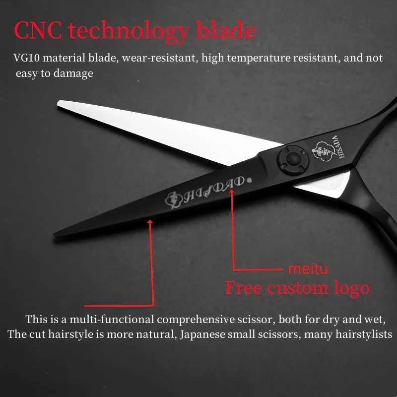

Hisada Hairdressing scissors 5.5 inch silver Hair cutting machine VG10 material High grade scissors Professional Hair Salon