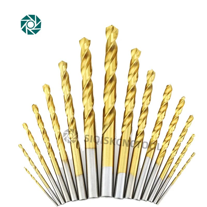 50Pcs Professional Titanium Coated Drill Bits HSS High Speed Steel Drill Bits Set Tool High Quality Power Tools 1/1.5/2/2.5/3mm