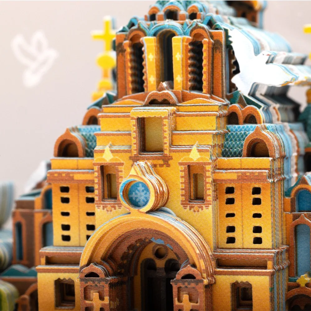 Saint Sophia Cathedral Harbin Themed 3D Stereo Paper Carving Tear Off Sticky Note City Cultural Creative Gift Souvenir