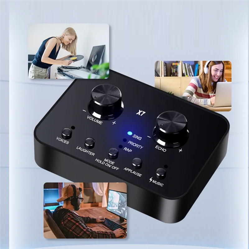 FFYY-Sound Card Voice Changer Live Sound Card With External Electronic Sound Effects For Mobile Phones And Computers
