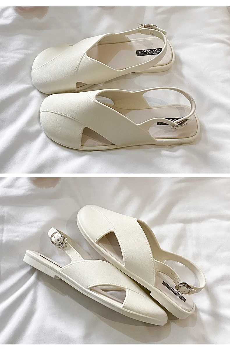 2026 Neue Damen Römersandalen mit geschlossener Zehenpartie im französischen Feen-Stil für den Sommer – Outdoor Damen Römerslides – Detail 26