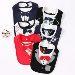 Full term newborn baby three-dimensional bow tie, saliva towel, waterproof gentleman bib, male baby soft rice bag, waterproof