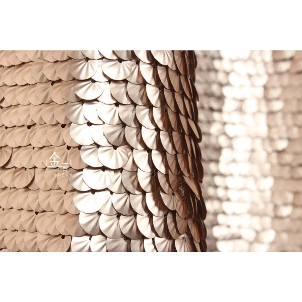 

Encrypted Metal Texture Fish Scale Stage Sequin Fabric High-end Mesh Bead Embroidery Fashion Designer Fabric Sewing Material