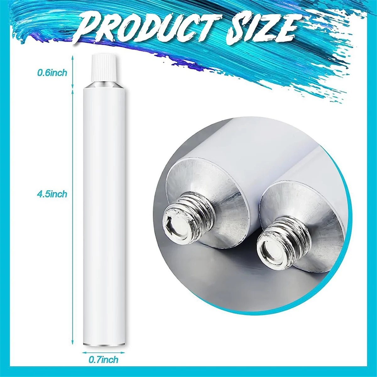 48 шт. пустые алюминиевые тюбики для краски, 20 мл для магазина, оставшиеся краски, акриловые масла, акварельные гуаши, с этикеткой 4 листа