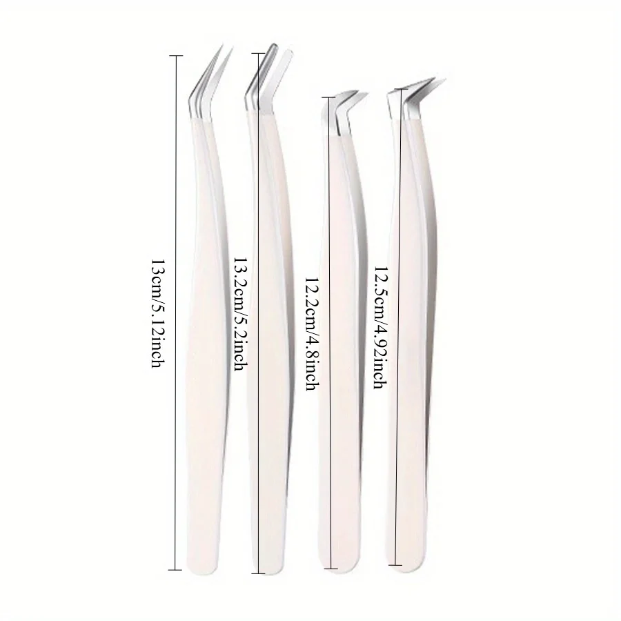 Multifunctional Tweezers Stainless Steel Eyelash Tweezers Grafting False Eyelash Patches False Eyelash Aids Portable Tweezers Be