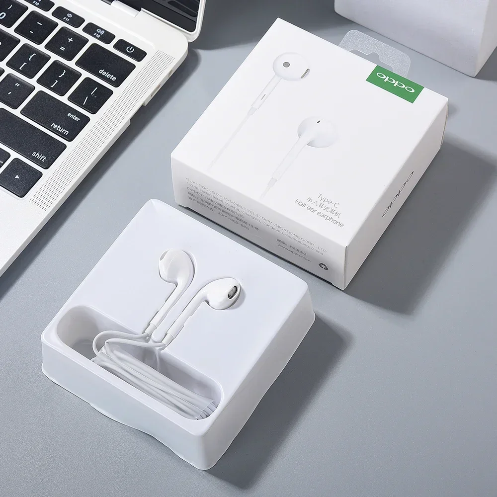 OPPO Original USB Type C Earphone In Ear Wired Sport Headset With Mic For OPPO Reno 13 12 11 10 Pro Find X3 X5 X6 X7 X8 Pro K12