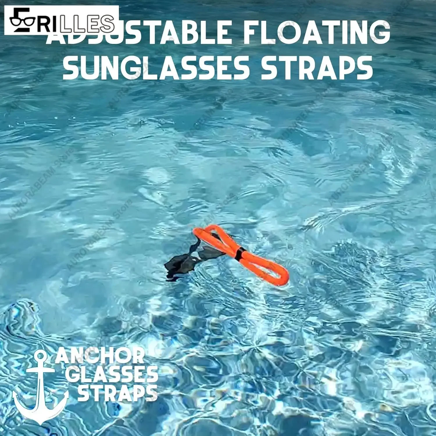 Floating Sunglasses Straps, Buoyant Glasses Retainer, Adjustable Floatable Eyewear Lanyard for Boating  Paddleboarding Beach