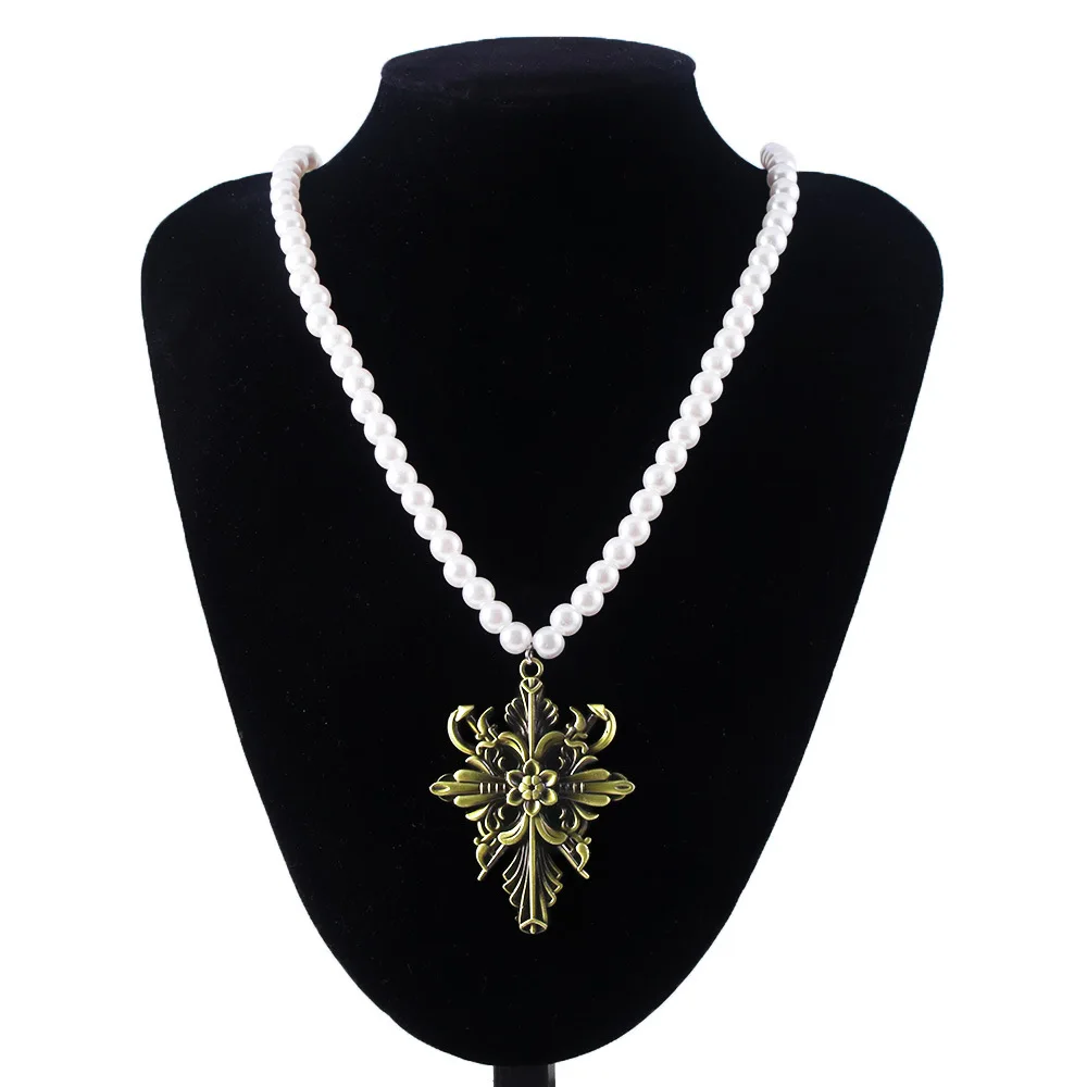 

Fashion Women Lady Bead Necklace Resident Evil Movie Vampire Halloween Props Metal Jewelry Gifts