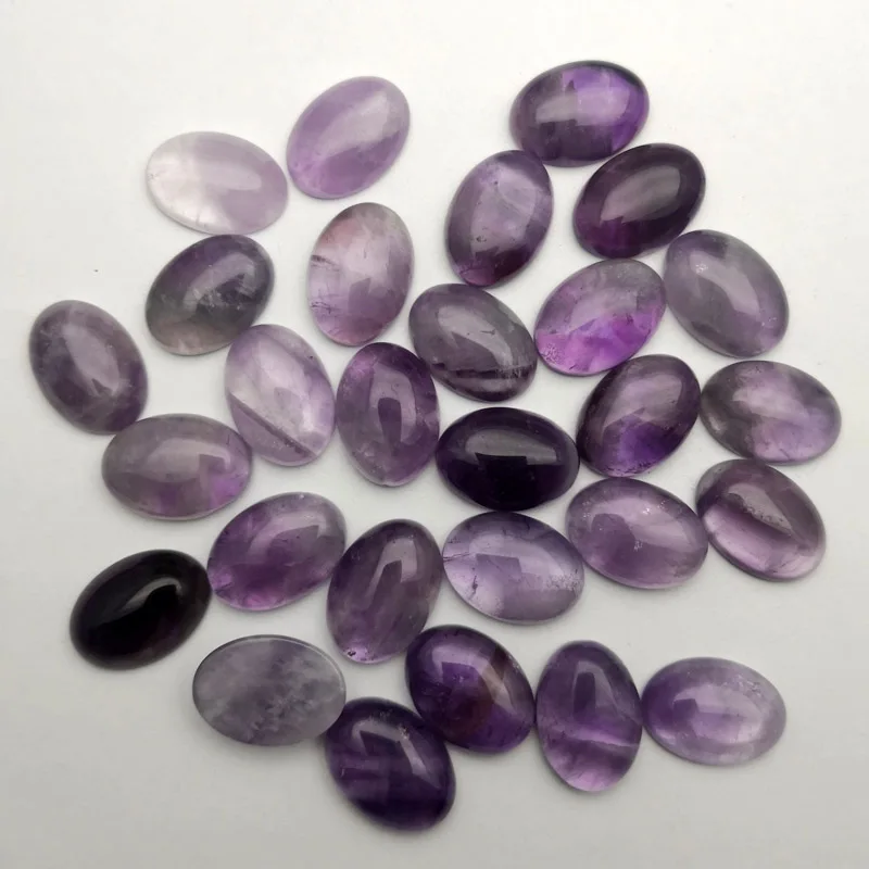 Fashion 13x18mm Natural Stone lapis lazul amethyst cab Cabochon Beads for jewelry making accessories 50Pcs Good quality NO hole