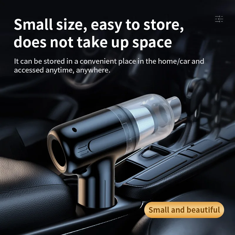 Purerobo Aspirapolvere portatile senza fili Modello 125 Dettagli auto portatili Forte aspirazione ad alta potenza con spazzola filtro in metallo