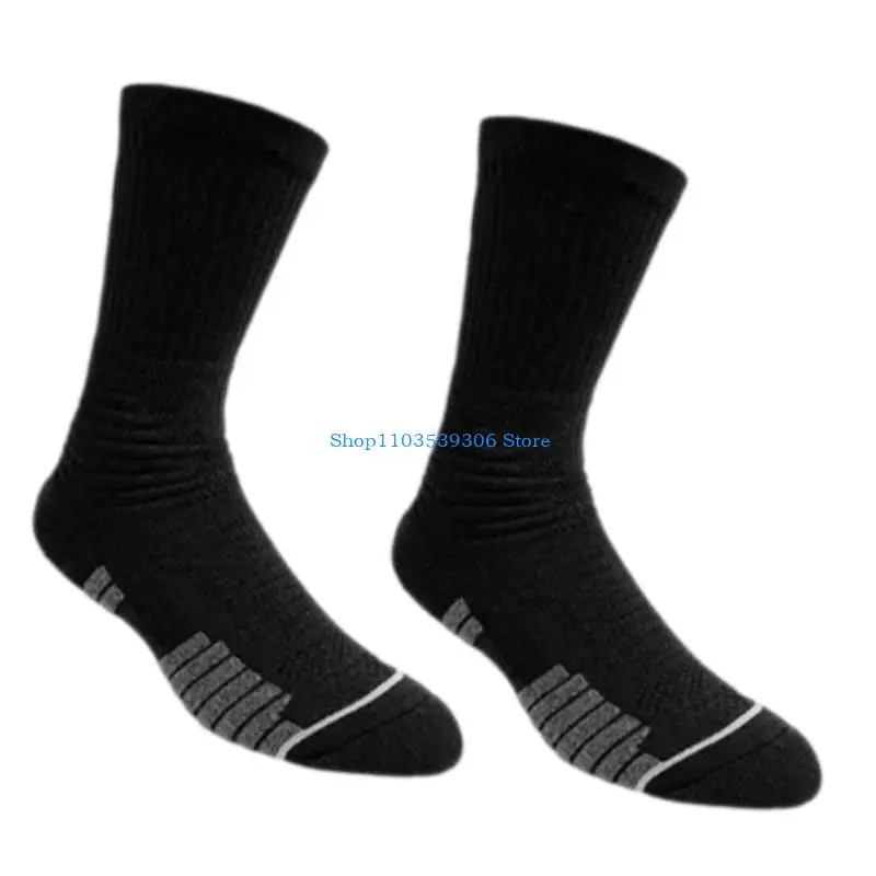 400A Natural Cotton High Tube Sports Socks Reinforced Heel Toe Antis Odor Daily Workout Basics