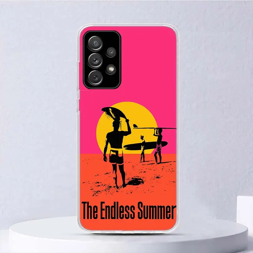 Surfboard Surfing Art Surf Girl Summer Soft Case For Samsung Galaxy A51 A71 A50 A70 A21S Phone Cover A30 A20E A10 A31 A41 A6 A7