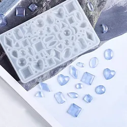 1PCS DIY mirror jewelry crystal Epoxy resin mold love geometry moon variety gemstone pendant mold