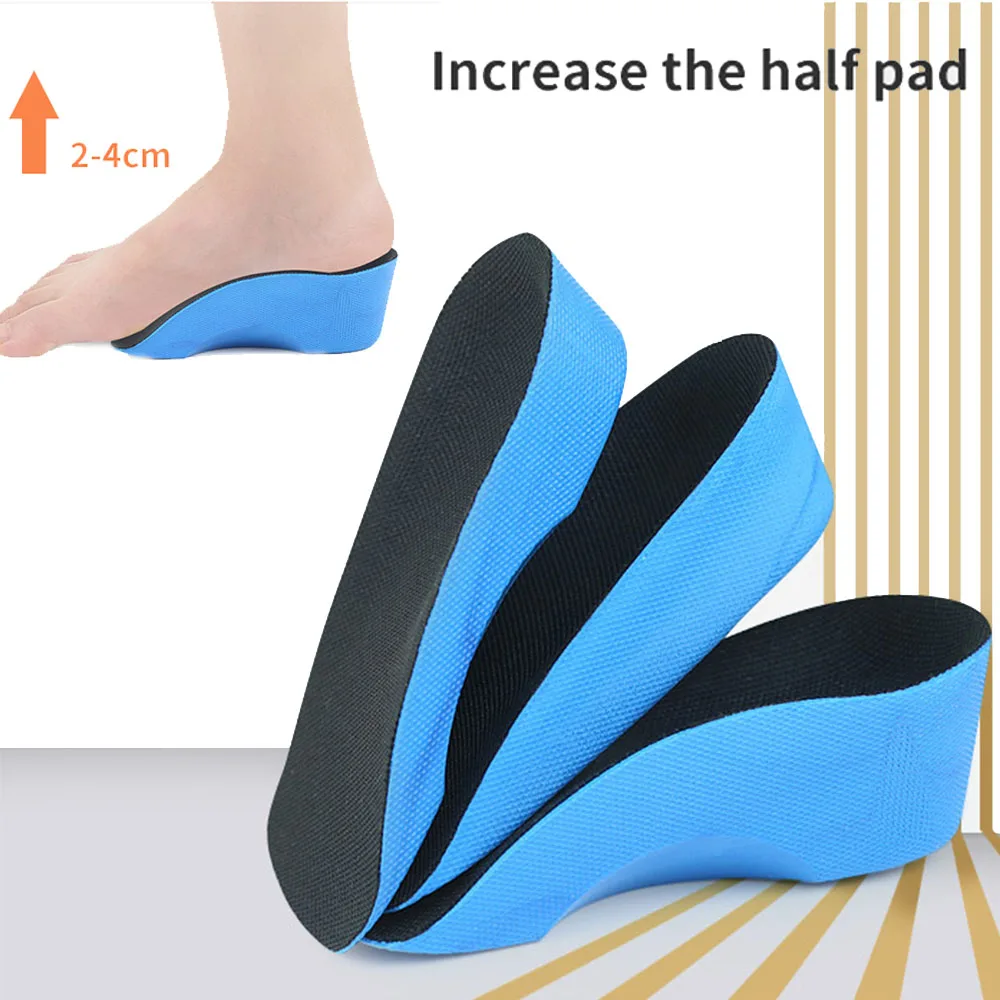 Height Increase Insole 2/3/4cm Height Lift Shoe Heel Cushion Insert Taller Heel Pad Elevator insoles Foot Pads Unisex