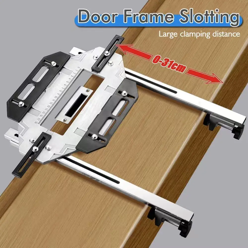 Door Cabinet Jamb Router Hinge Installation Door Hinge Template Hole Guide Jig Woodworking Hole Opener Positioning Slot Locator view 4