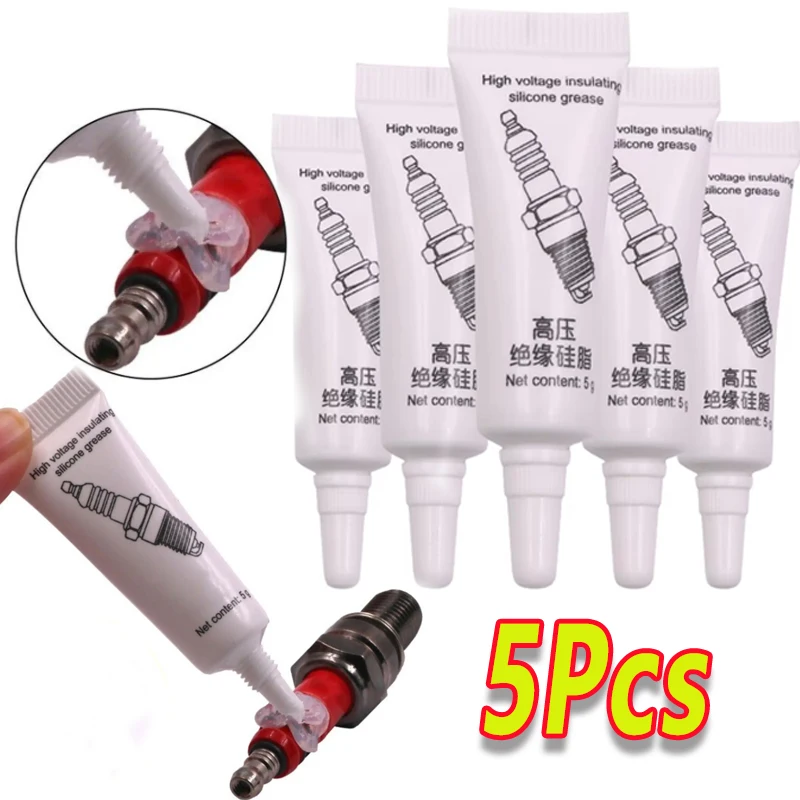 

5PCS Valve Switch Socket Insulating Silicone Grease High-pressure Sealing Moisture-proof Lubricant High Thermal Conductivity