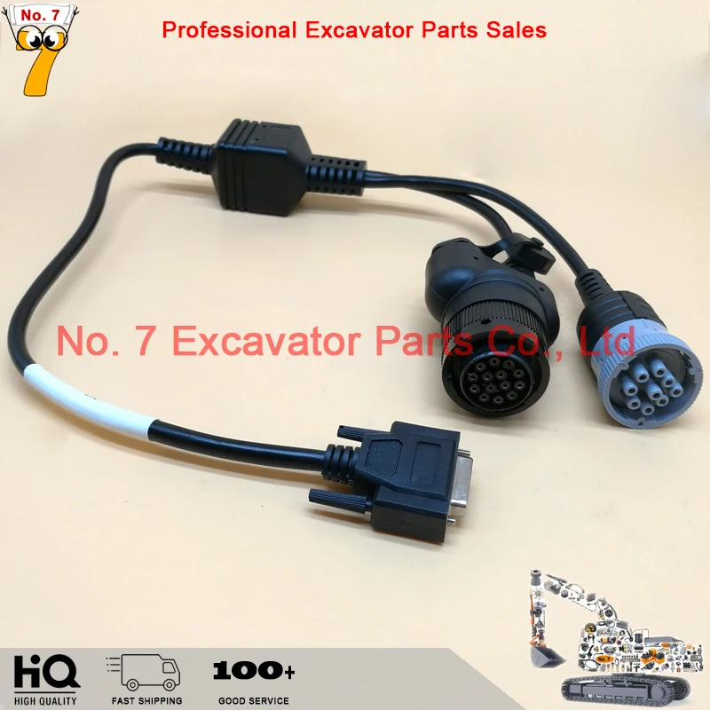 2021 ET4 Adapter 478-0235 538-5051 457-6114  For CAT Truck Excavator Diagnostic Tool With 9+14 Pin Ethernet Cable (without box)