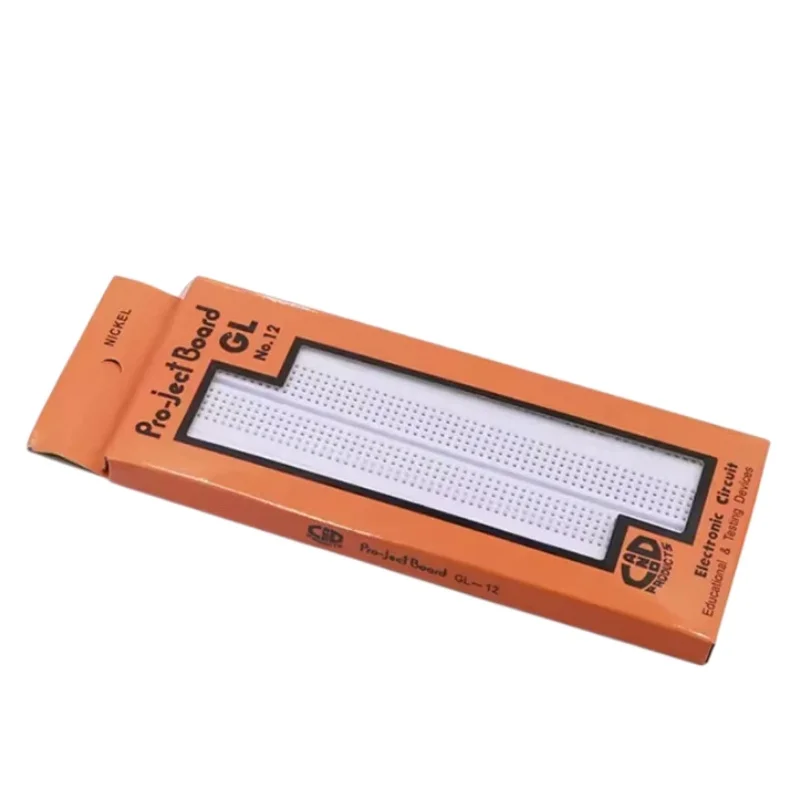 GL-12 840 Points Solderless Breadboard, 175×67×9mm Reusable Spliceable Protoboard for Electronic Circuit Experiment