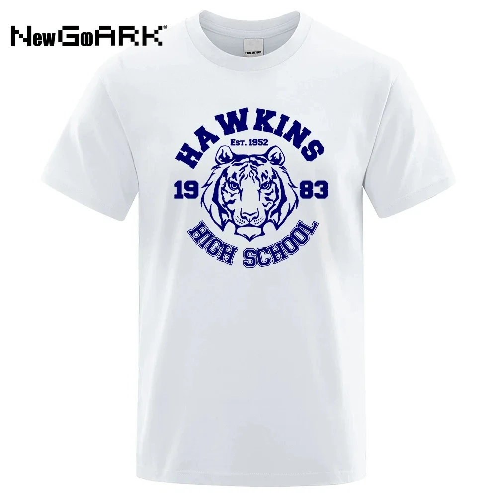 LE Hawkins High School Funny Printed T-Shirts Men Fashion Casual Loose Short Sleeve graphic t shirts