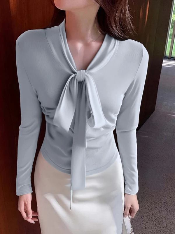 

Women's Spring 2026 Belted Short Sleeve Top And Skirt Set Slim Fit Two Piece Suit Polyester Fiber round Neckline School Style