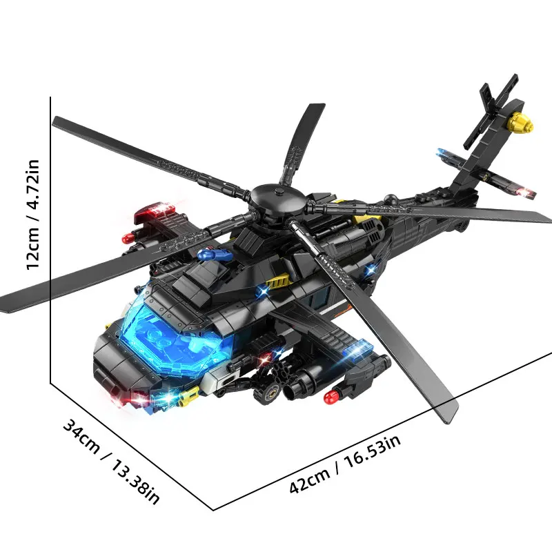 Klocki konstrukcyjne Myśliwiec Miasto Wojsko Policja Seria Z20 Specjalny Model Samolotu Myśliwca Prezent Urodzinowy Zabawka dla Dzieci Chłopców