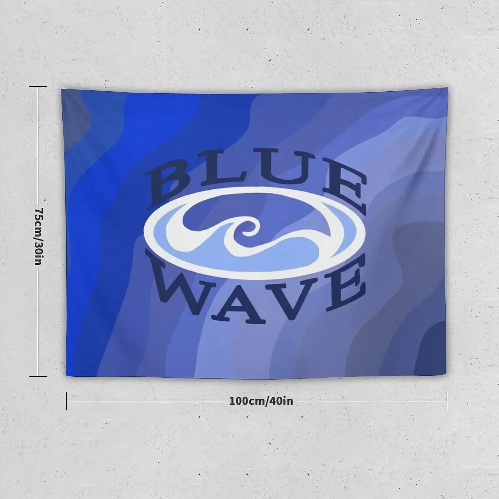 Geneseo Swim & Dive Blue Wave Tapestry Room Decorations Room Decoration Aesthetic Wall Decor Hanging Tapestry