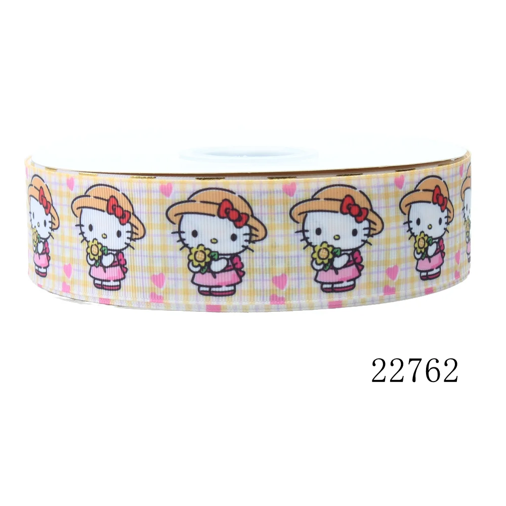 10Yards Hello Kitty 38mm Grosgrain Ribbon for Hairbows Gifts DIY Craft Materials