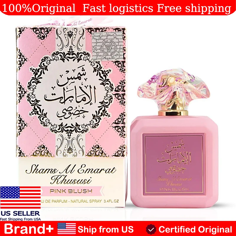 

Ard Al Zaafaran Pink Blush Shams Al Emarat Khususi 100ML Long Lasting Fragrance Cologne Arabian Women Perfume Portable Pheromone
