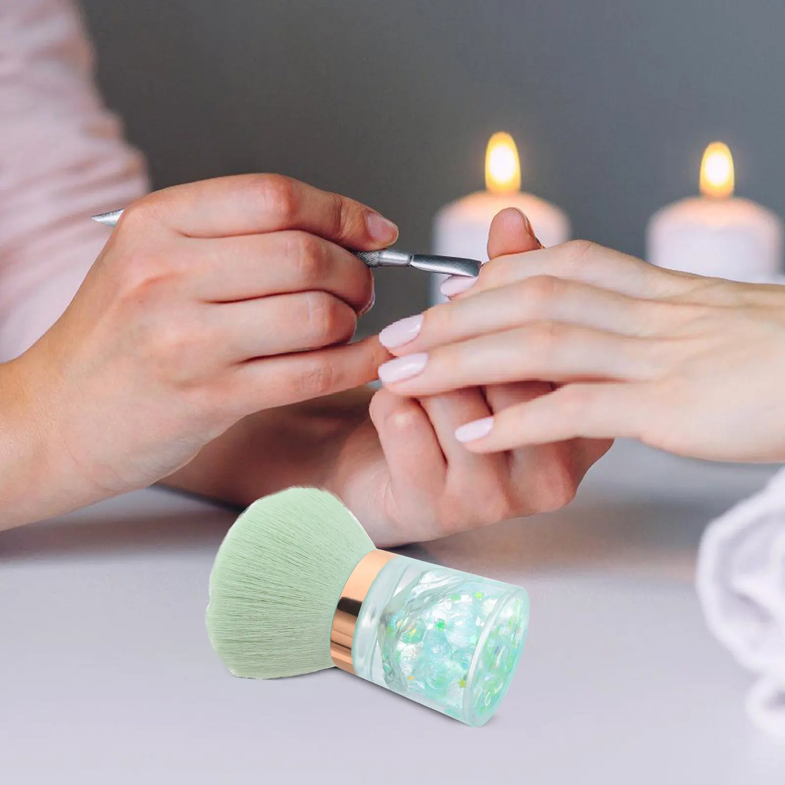 

Мягкая кисть для удаления пыли с ногтей в форме цветка для акрилового порошка - Эргономичная кисть для маникюра для чувствительной кожи