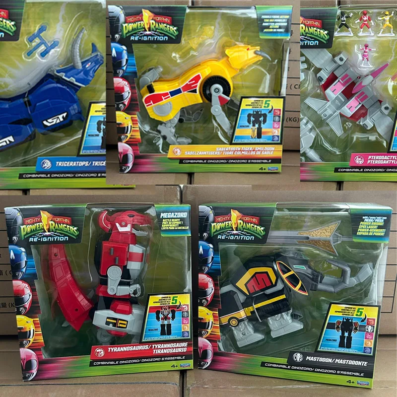 

Аниме-фигурки POWER RANGERS MIGHTY MORPHIN Zord Tyrannosaurus, деформируемые сборные игрушки, коллекционные украшения, подарки для детей