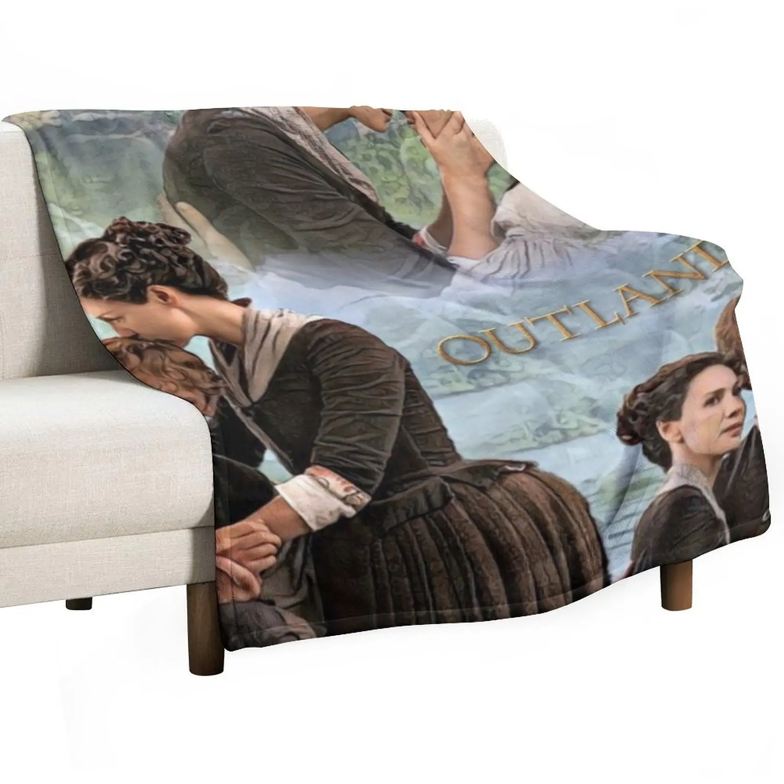 

Jamie and Claire Fraser/Outlander Throw Blanket Hairy halloween Beach Extra Large Throw Blankets